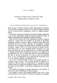 Turns in the Evolution of the Problem of Induction*