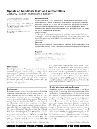Update on Botulinum Toxin and Dermal Fillers Berbos and Lipham 389
