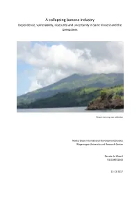 A Collapsing Banana Industry Dependence, Vulnerability, Insecurity and Uncertainty in Saint Vincent and the Grenadines