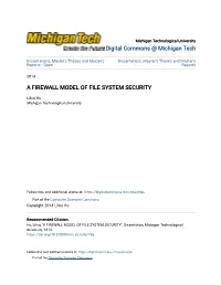 A Firewall Model of File System Security
