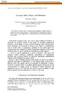 Compact Nets, Filters, and Relations