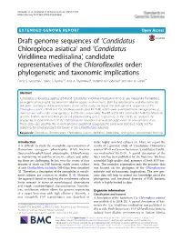 Draft Genome Sequences Of