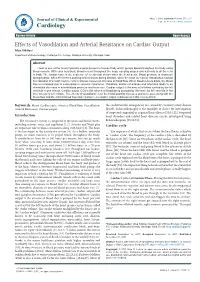Effects of Vasodilation and Arterial Resistance on Cardiac Output Aliya Siddiqui Department of Biotechnology, Chaitanya P.G