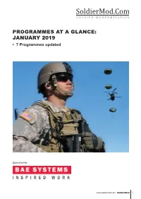 PROGRAMMES at a GLANCE: JANUARY 2019 • 7 Programmes Updated