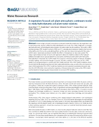 Atmospheric Continuum Model to Study Hydrodynamic Soil&#8208