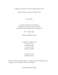 Ecology and Conservation of Formosan Clouded Leopard, Its Prey