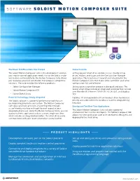 Software Soloist Motion Composer Suite
