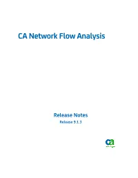 CA Network Flow Analysis Release Notes