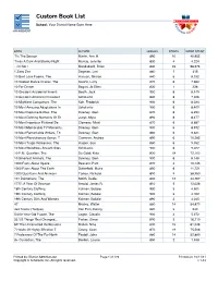 Custom Book List