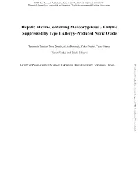 Differential Nitric Oxide-Derived Protein Modifications of Flavin