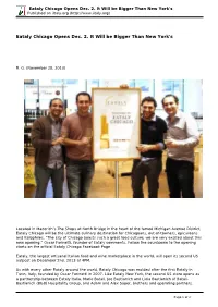 Eataly Chicago Opens Dec. 2. It Will Be Bigger Than New York's Published on Iitaly.Org (