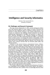 Intelligence and Security Informatics