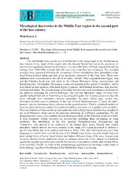 Mycological Discoveries in the Middle East Region in the Second Part of the Last Century