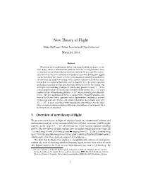 New Theory of Flight