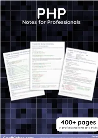 PHP Tutorial for Professionals