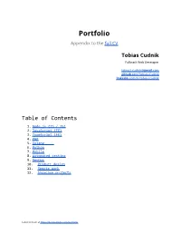 Portfolio ​ Appendix to the Full CV