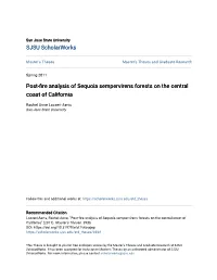 Post-Fire Analysis of Sequoia Sempervirens Forests on the Central Coast of California