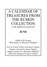 A CALENDAR of TREASURES from the RUSKIN COLLECTION (With Additional Material)