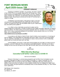 April 2020~Issue 158 PRESIDENT’S MESSAGE