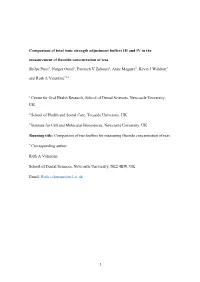 Comparison of Total Ionic Strength Adjustment Buffers III and IV in the Measurement of Fluoride Concentration of Teas