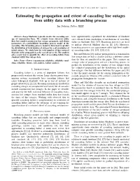 Estimating the Propagation and Extent of Cascading Line Outages from Utility Data with a Branching Process
