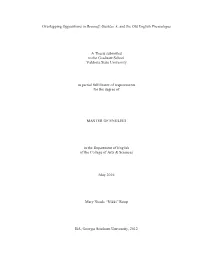 Overlapping Oppositions in Beowulf, Guthlac A, and the Old English Physiologus