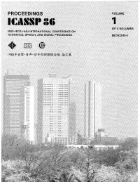 Proceedings ICASSP'86. IEEE-IECJ-ASJ International Conference on Acoustics, Speech, and Signal Processing [Front Matter]