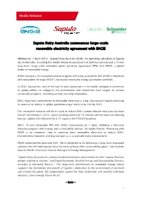 Saputo Dairy Australia Commences Large-Scale Renewable Electricity Agreement with ENGIE