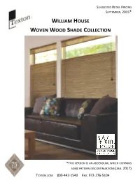 William House Woven Wood Shade Collection