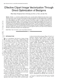 Effective Clipart Image Vectorization Through Direct Optimization of Bezigons