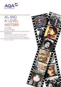History AS and A-Level Specification