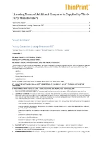 Third-Party Licenses Ezeep