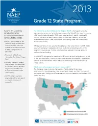 2013 Grade 12 State Program