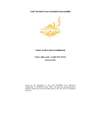 Codex: Food Labelling