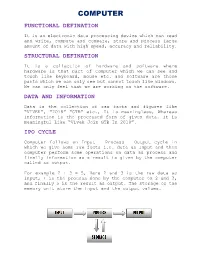 Ntro and Input Units