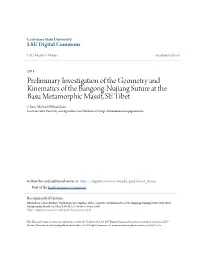Preliminary Investigation of the Geometry and Kinematics of The