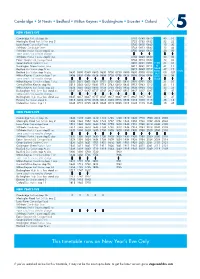 This Timetable Runs on New Year's Eve Only