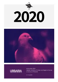 Action Plan 2020 Helsinki Institute of Urban and Regional Studies University of Helsinki