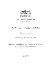 Development of an Underwater Robot