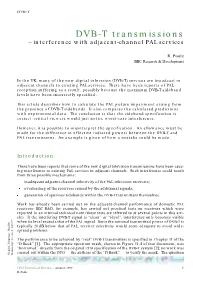 DVB-T Transmissions – Interference with Adjacent-Channel PAL Services