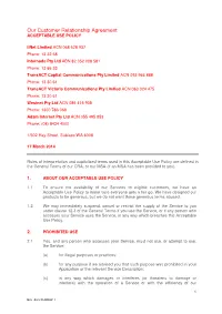 Iinet Group Acceptable Use Policy