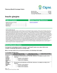 Insulin Glargine