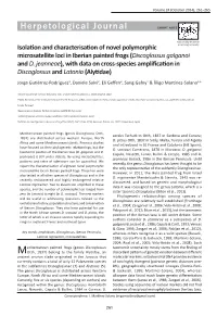 Isolation and Characterisation of Novel Polymorphic Microsatellite Loci In