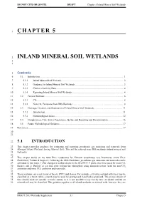 Chapter 5 Inland Mineral Soil Wetlands