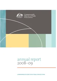 Commonwealth DPP Annual Report 2008-2009