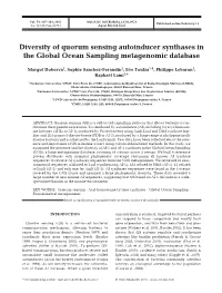 Diversity of Quorum Sensing Autoinducer Synthases in the Global Ocean Sampling Metagenomic Database