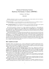 Hardware Performance Counters (HWPMC)
