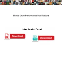 Honda Grom Performance Modifications