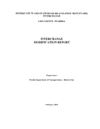 Interchange Modification Report