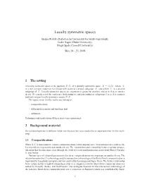 Locally Symmetric Spaces